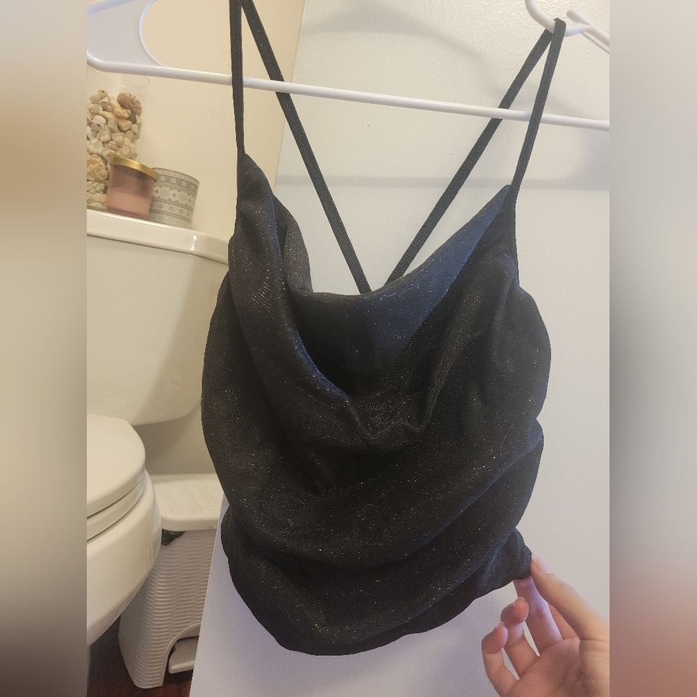 Shein black crop top